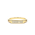 Unique Baguette Stackable Ring in 14K Gold — view 1
