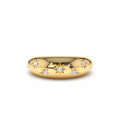 6MM Dome Star Setting Diamond Ring in 14K Gold — view 1