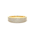 Half Eternity 4 Row Micro Pave Wedding Band in 14K Gold — view 1