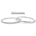 Platinum 1.2MM Wedding Band Set — view 1