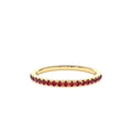 Half Eternity Pave Ruby Ring in 14K Gold — view 1