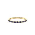 Half Eternity Blue Sapphire Ring in 14K Gold — view 1