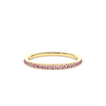 Half Eternity Pink Sapphire Ring in 14K Gold — view 1