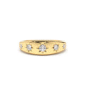 Star Setting Graduating Diamond Statement Ring in 14K Gold — view 1