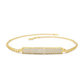 3MM Curb Link Diamond Pave Bracelet in 14K Gold — view 1