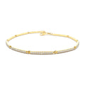 Pave Stackable Diamond Bar Bracelet in 14K Gold — view 1