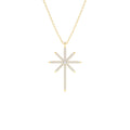 Celestial North Star Diamond Necklace in 14K Gold — view 1