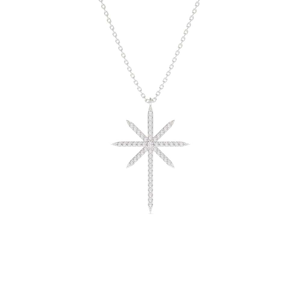 Celestial North Star Diamond Necklace in 14K Gold — view 2