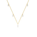 Marquise Diamond Dangling Necklace in 14K Gold — view 1
