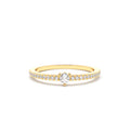 Minimalist Pave Diamond Stacking Ring in 14K Gold — view 1