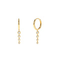 Dangling Diamond Drop Earrings in 14K Gold — view 1