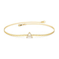 Diamond Initial Curb Bracelet in 14K Gold — view 1