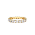 Basket Setting Full Eternity Diamond Ring 2.25ctw in 14K Gold — view 1