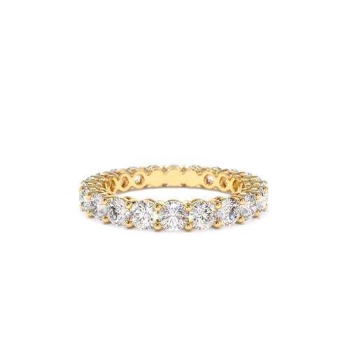 Basket Setting Full Eternity Diamond Ring 2.25ctw in 14K Gold — view 1
