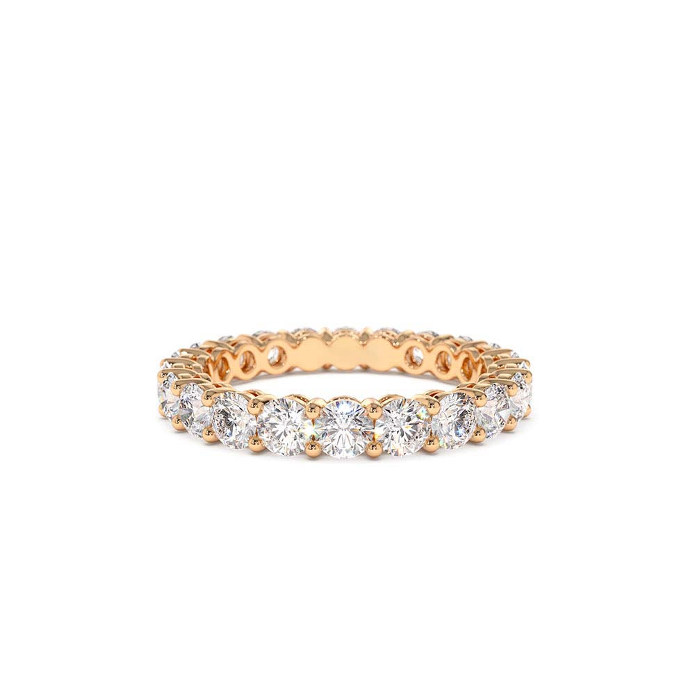 Basket Setting Full Eternity Diamond Ring 2.25ctw in 14K Gold — view 5