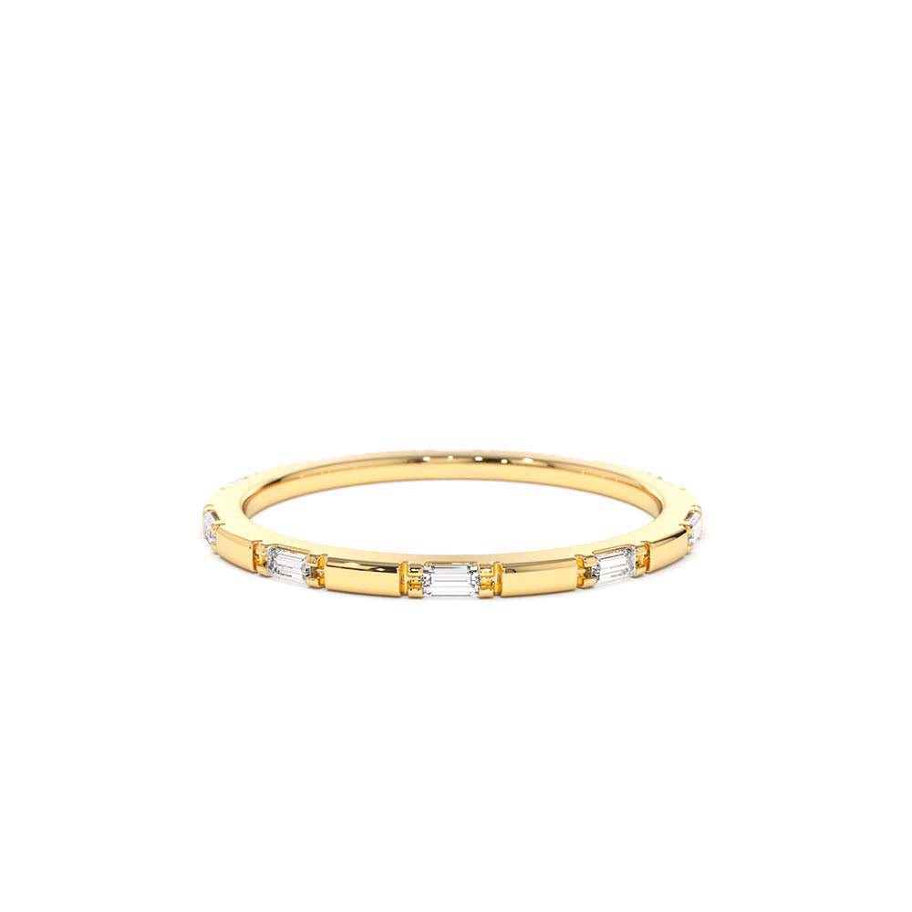 Baguette Diamond Dainty Full Eternity in 14K Gold — view 1