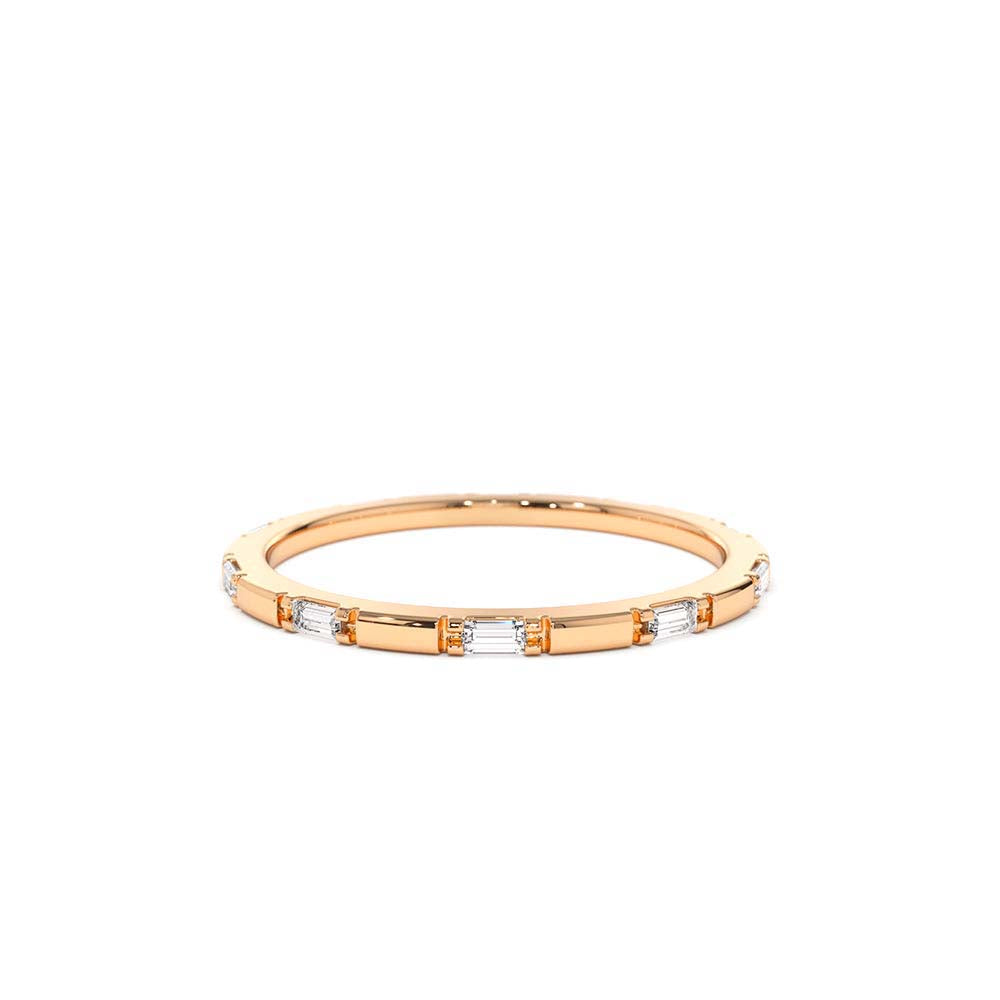 Baguette Diamond Dainty Full Eternity in 14K Gold — view 5