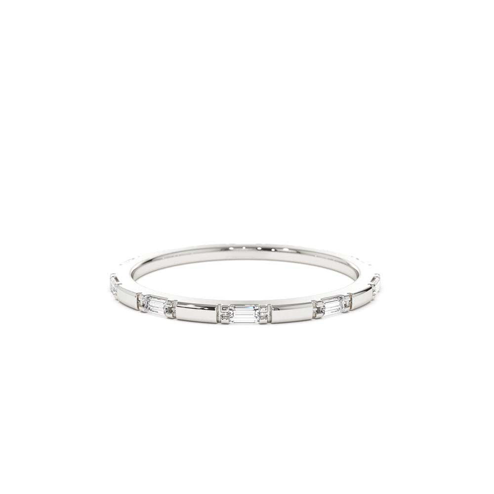 Baguette Diamond Dainty Full Eternity in 14K Gold — view 4