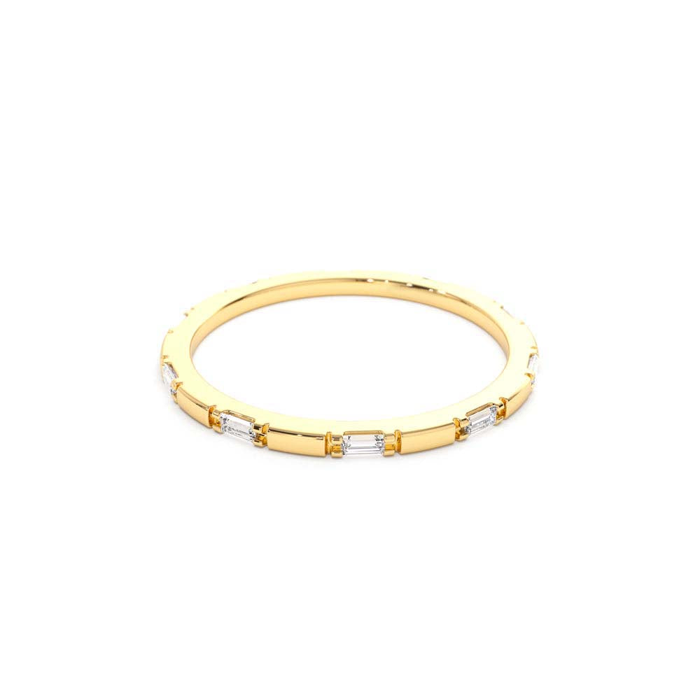Baguette Diamond Dainty Full Eternity in 14K Gold — view 2