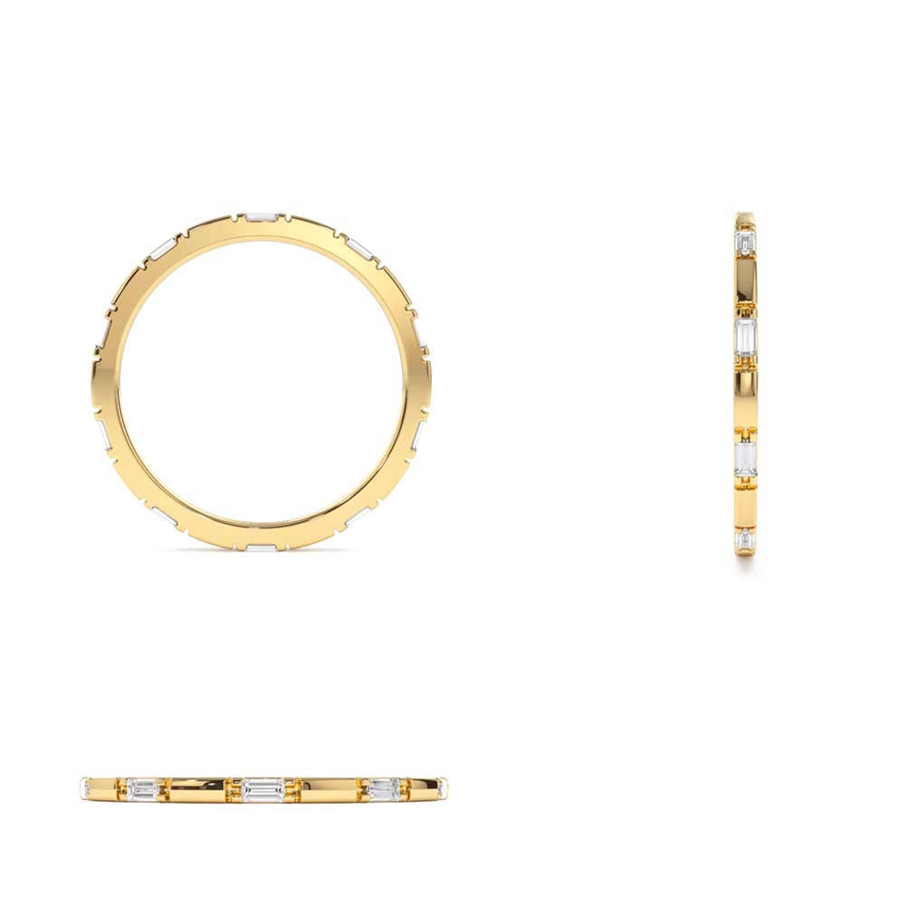 Baguette Diamond Dainty Full Eternity in 14K Gold — view 3