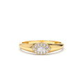Marquise Diamond in Halo Setting Ring in 14K Gold — view 1