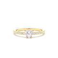 Heart-Shaped Diamond Ring in 14K Gold — view 1
