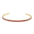 Prong Setting Ruby Tennis Bracelet in 14K Gold — view 1