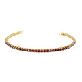 Prong Setting Red Garnet Tennis Bracelet in 14K Gold — view 1