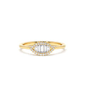 Marquise Baguette Diamond Ring in in 14K Gold — view 1