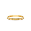Unique Multi Lined 2MM Gold Ring in 14K Gold — view 1