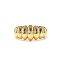 Bold Dome Croissant Ring in 14K Gold — view 1