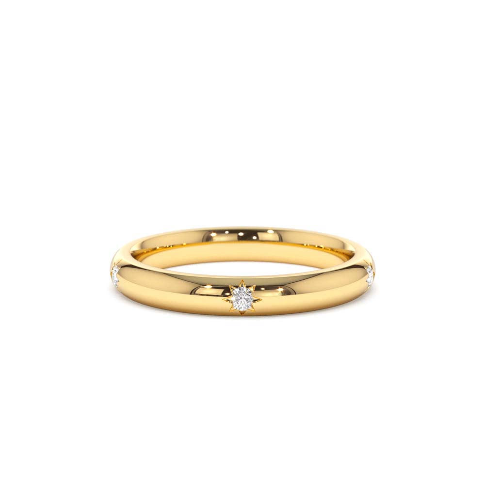Star Setting Full Eternity Diamond Ring in in 14K Gold — view 1