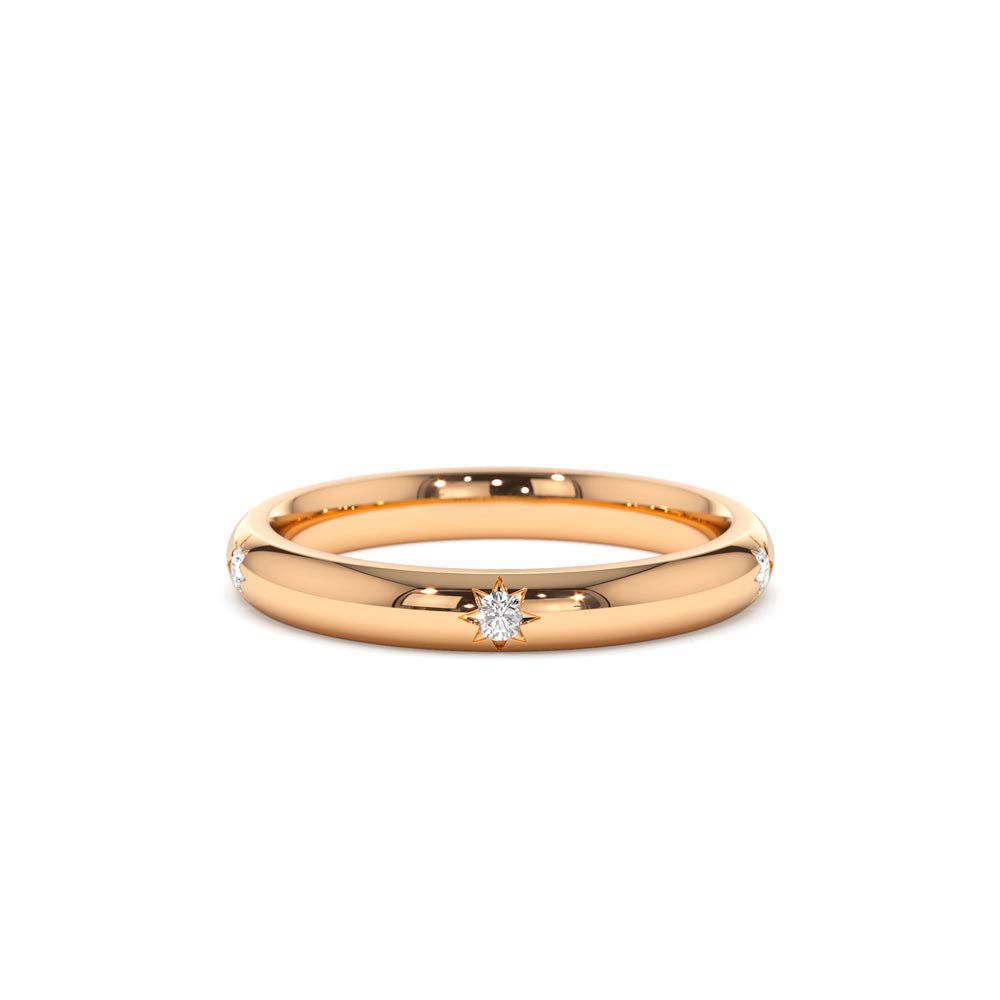 Star Setting Full Eternity Diamond Ring in in 14K Gold — view 5