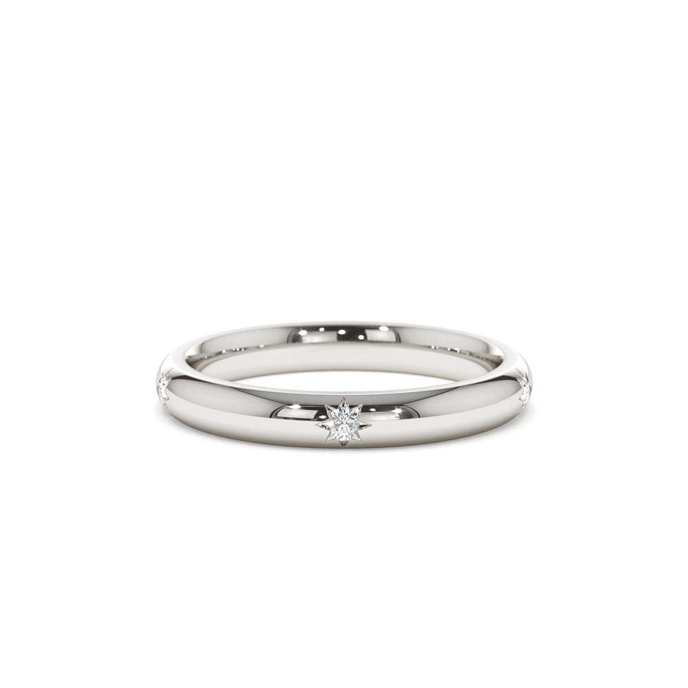 Star Setting Full Eternity Diamond Ring in in 14K Gold — view 4