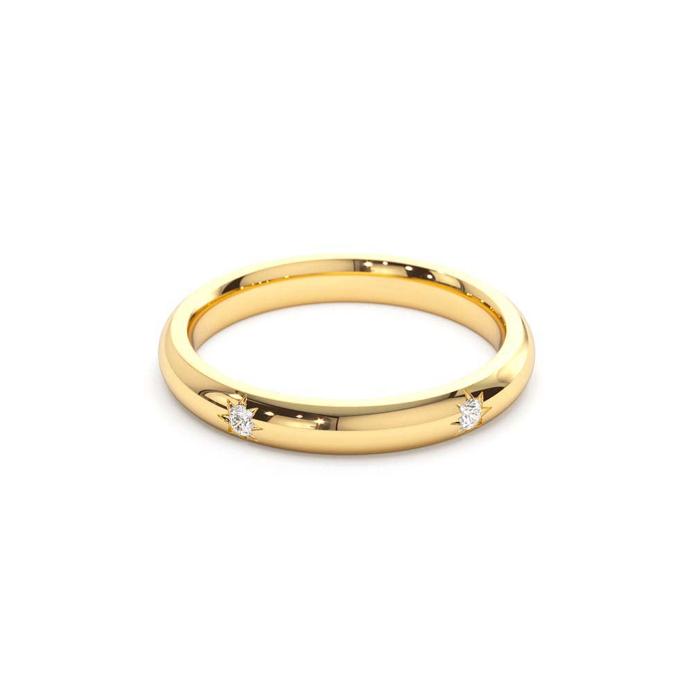 Star Setting Full Eternity Diamond Ring in in 14K Gold — view 2