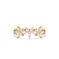 Marquise Diamond Multi-Flower Ring in 14K Gold — view 1
