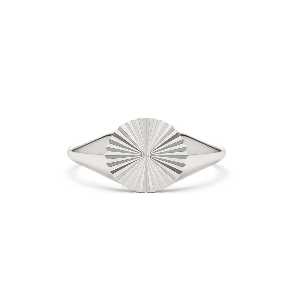 Sun Signet Ring in 14K Gold — view 4