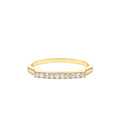 Pave Diamond Bar Ring in 14K Gold — view 1