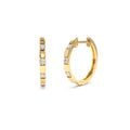 Dainty Diamond Hoop Earrings in 14K Gold — view 1