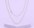 14K 3-Prong Straight Line Tennis Necklace