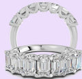 14K Emerald 7-Stone U-Prong Ring