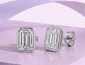 14K Emerald Bezel Solitaire Earrings