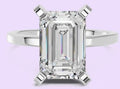 14K Emerald Low-Set Solitaire Ring