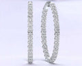 14K Lightweight Oval Inside-Out Hoop Earrings
