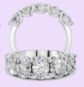 14K Oval 5-Stone U-Prong Ring