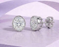 14K Oval Bezel Solitaire Earrings