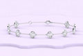14K Oval Diamond Station Bracelet