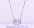 14K Oval Fancy Solitaire Pendant