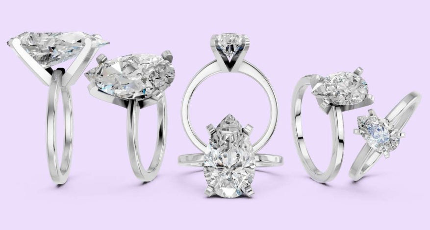 14K Pear 4-Prong Solitaire Ring