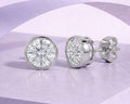 14K Round Bezel Solitaire Earrings